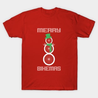 Merry Bikemas (White/Green) T-Shirt